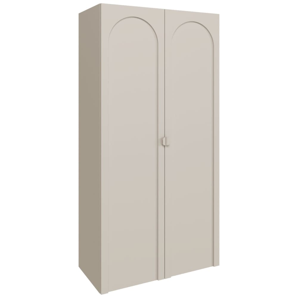 Selsey Kleiderschrank mit 2 Türen, Kaschmirgrau, 100 cm style modern Taupe Spanplatte