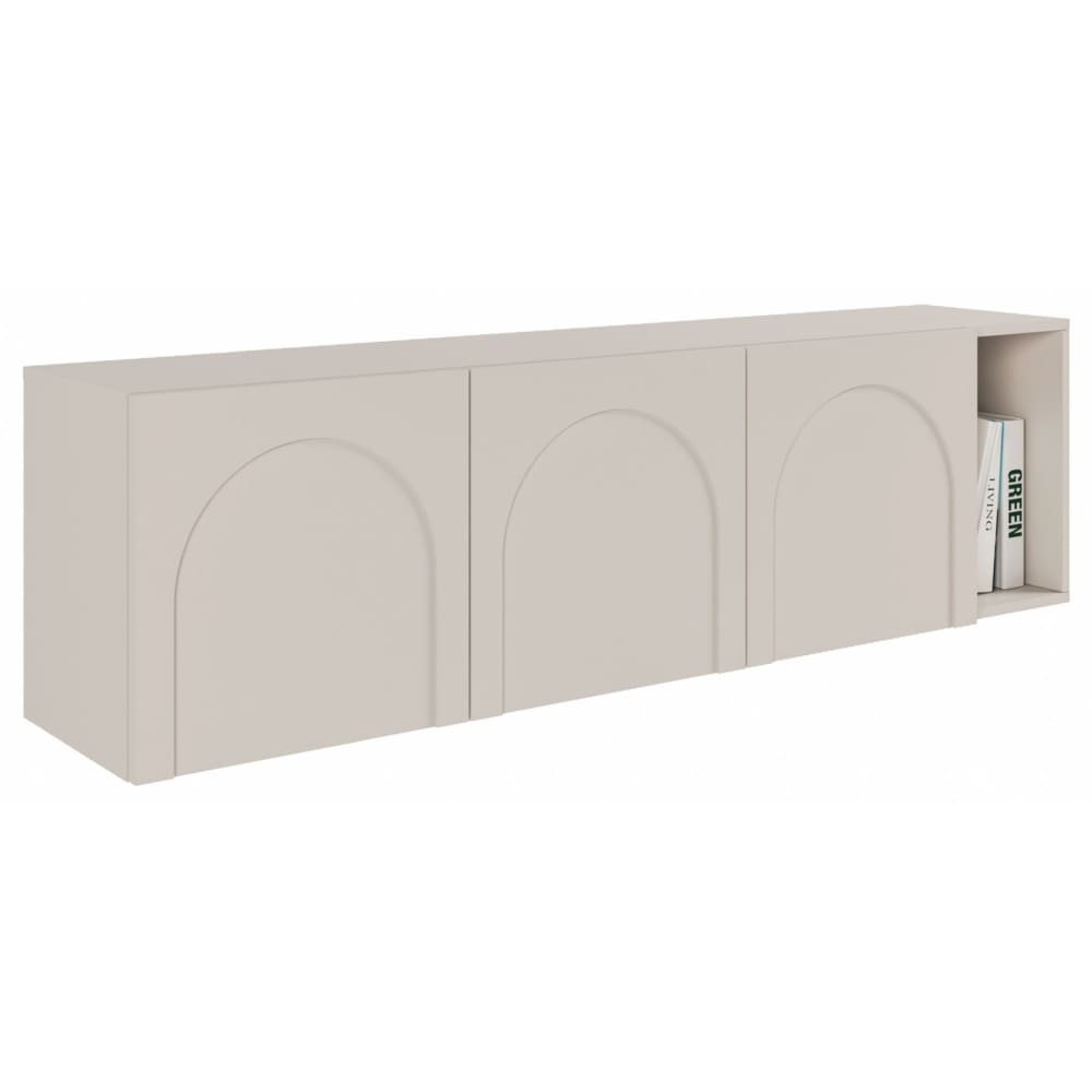 Meuble TV 3 portes gris cachemire 175 cm