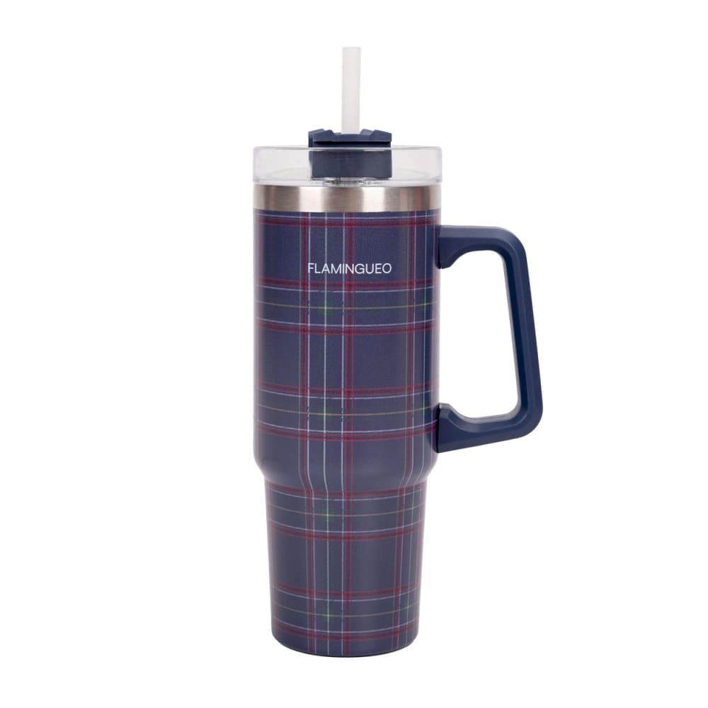 Mug isotherme avec paille acier inoxydable 0,9 litres Bleu Mug isotherme avec paille acier inoxydable 0,9 litres Bleu