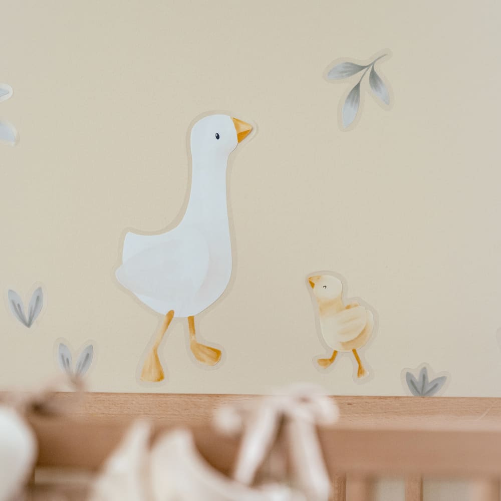 Stickers muraux petite oie blanc vert ocre 3x30x21cm (Little Dutch) - Image 2