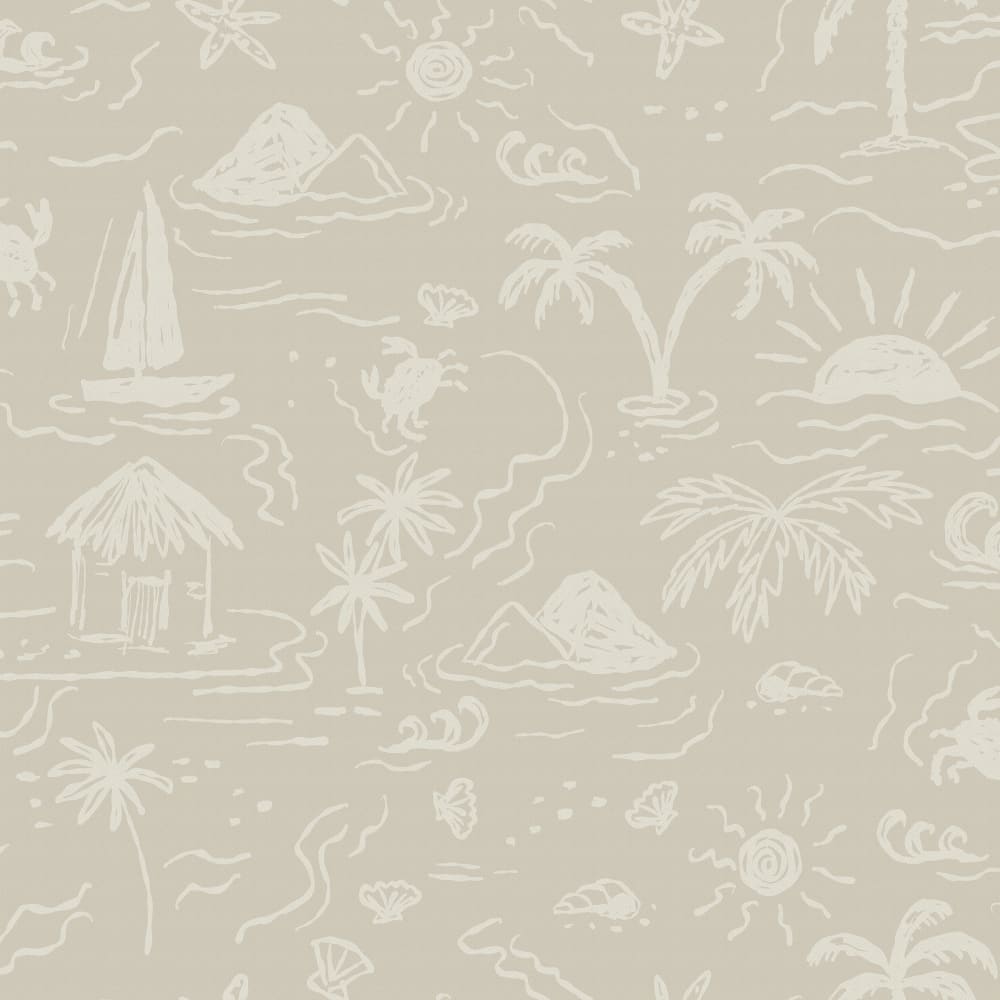 Papier peint tissage île au trésor beige 1005x52cm — vue 3