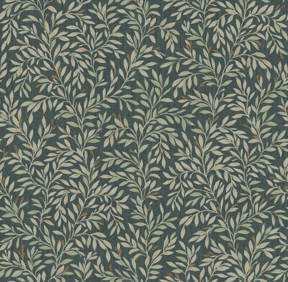 Papier peint feuillage sur fond émeraude 1005x52cm — vue 3