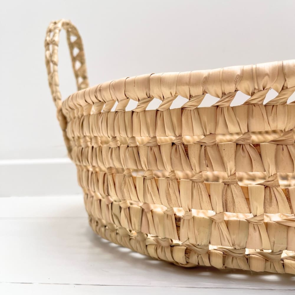 Panier à langer osier ovale osier naturel 75 x 45 (Home Maison) - Image 2