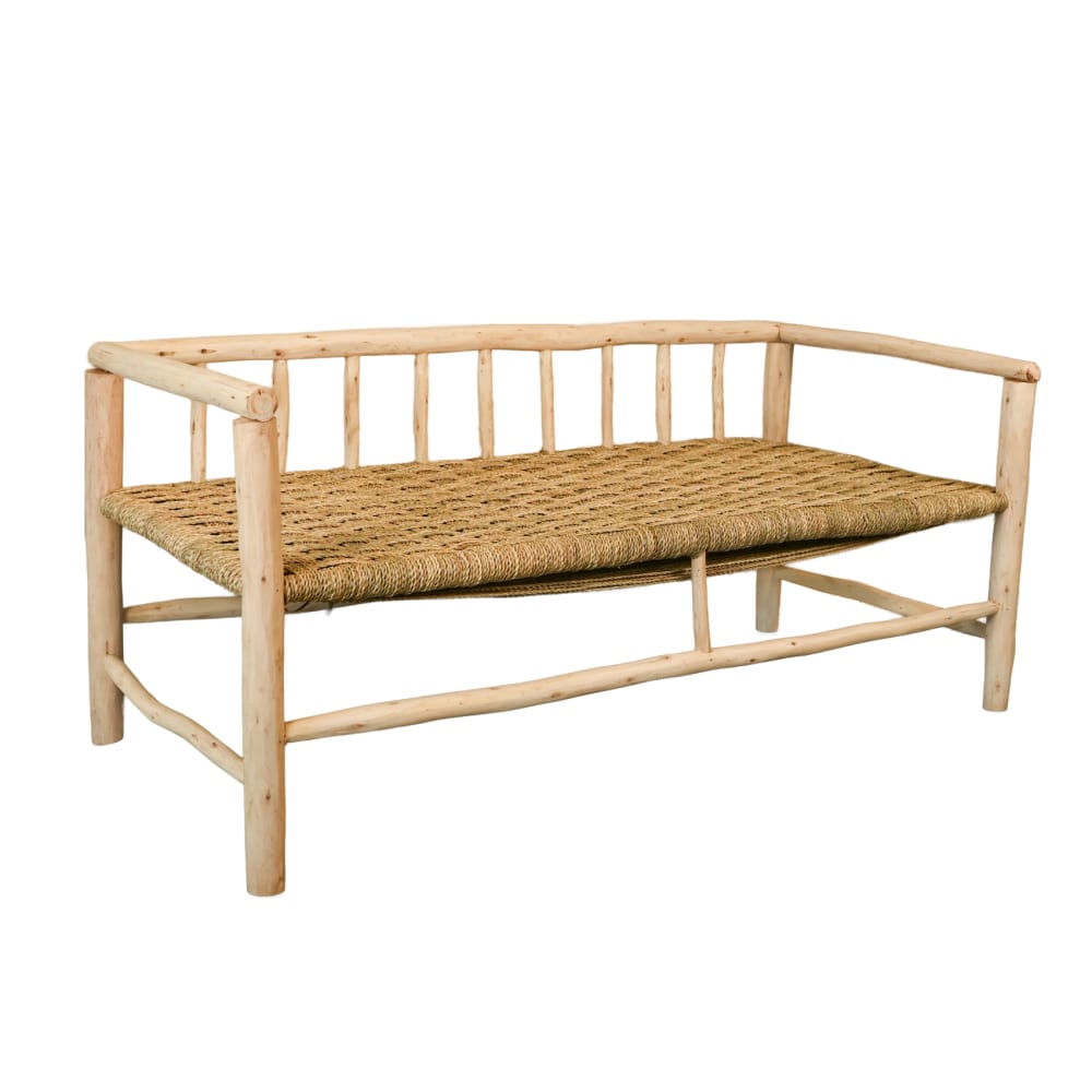 Canapé bois naturel asilah naturel 75 x 190