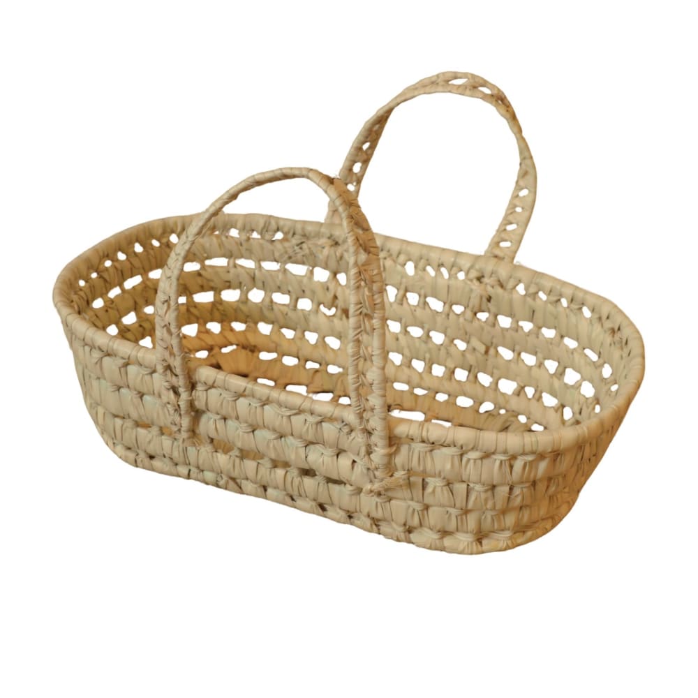 Couffin osier minimaliste pour poupée naturel 20 x 35 Couffin osier minimaliste pour poupée naturel 20 x 35