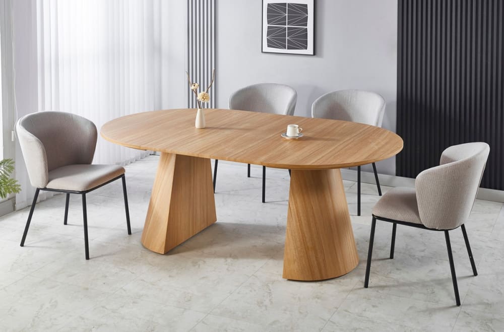 Set von 2 Esszimmerstühlen aus Stoff - Maisons Du Monde