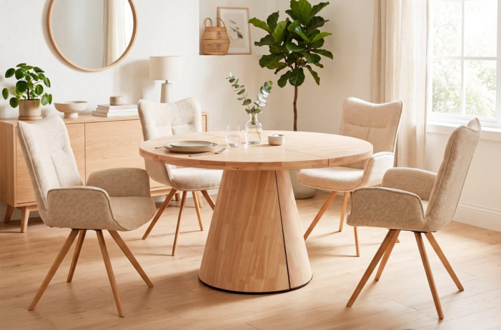 Runder Esstisch aus Holz mit Auszügen - Maisons Du Monde