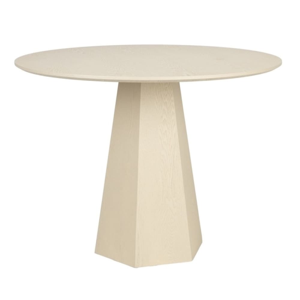 Table ronde aspect frêne crème D100