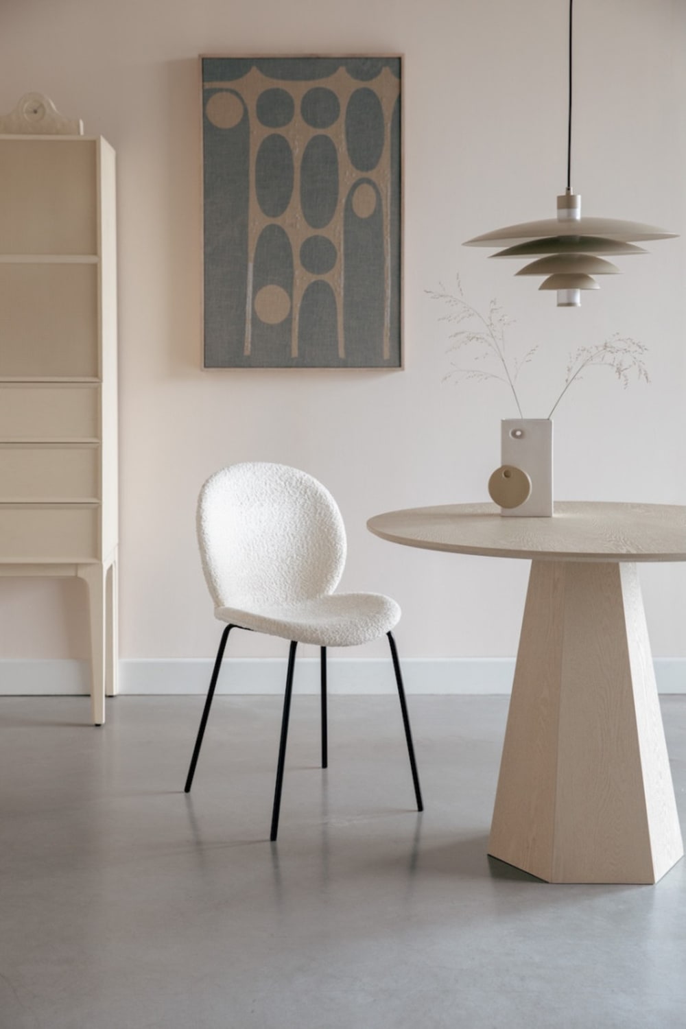 Runder Esstisch aus Esche in Creme - Maisons Du Monde