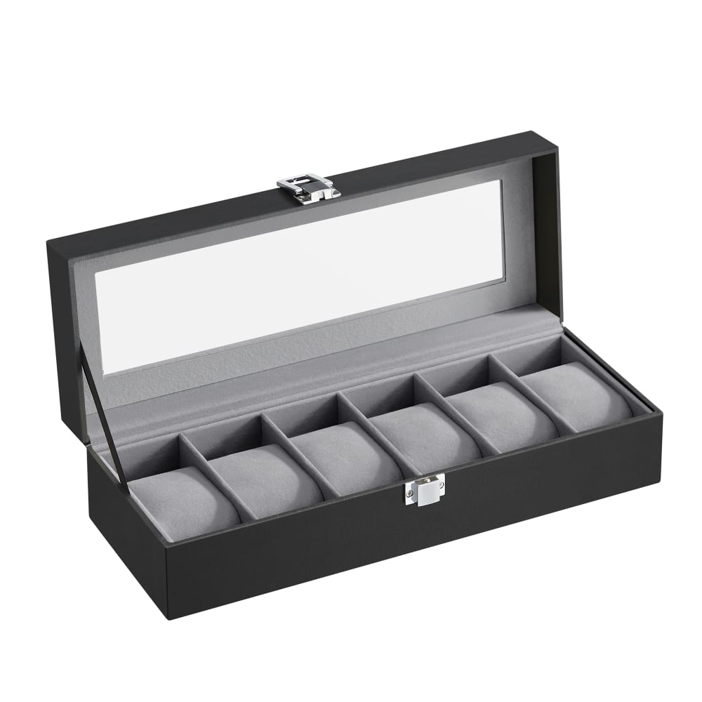 SONGMICS Caja de relojes con 6