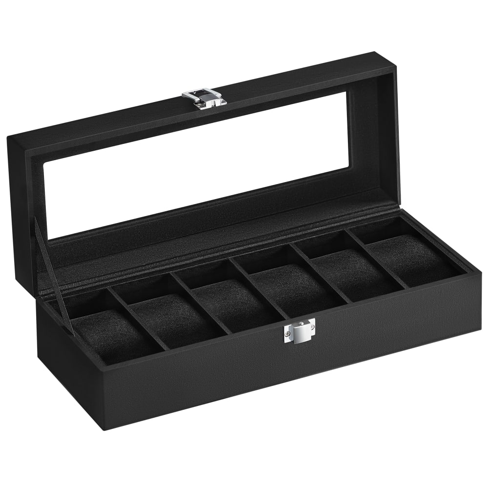 SONGMICS Caja de relojes con 6