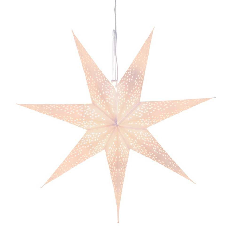 Finnlumor Stern aus Papier, 75 cm, weiß Öko-Tex Zertifikat - Papier Festliche Dekoration