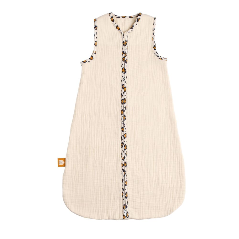 Sauthon Baby-Sommerschlafsack aus Baumwoll-Musselin mit Leoparden-Details BEIGE BAUMWOLLE Baby