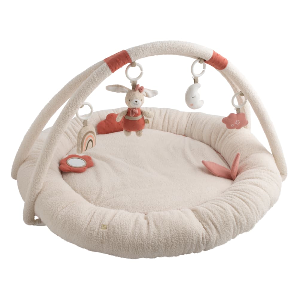 Tapis d'éveil rond en bouclette coton bio