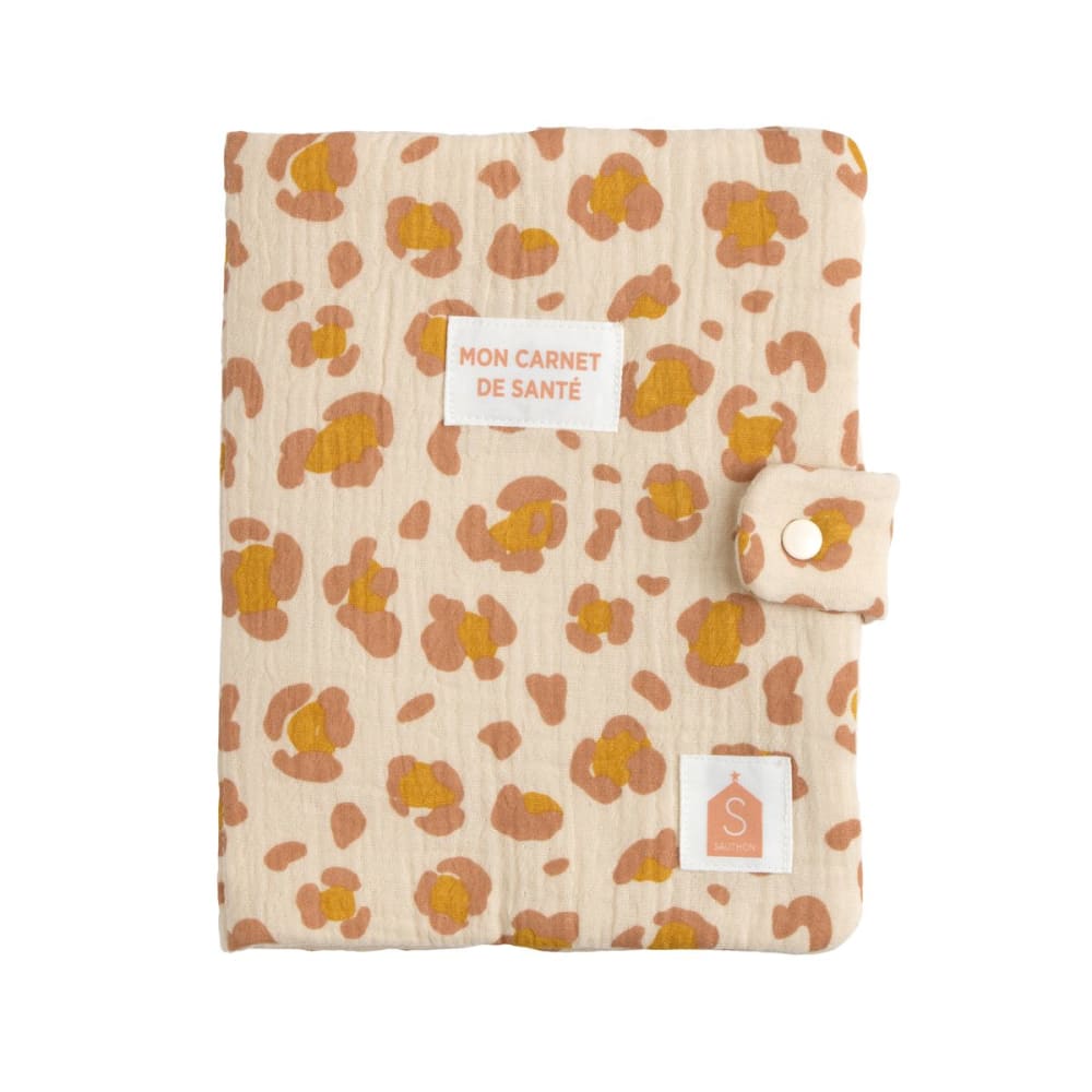 Sauthon U-Heft-Hülle Leopard aus Baumwoll-Musselin BEIGE BAUMWOLLE Kinder