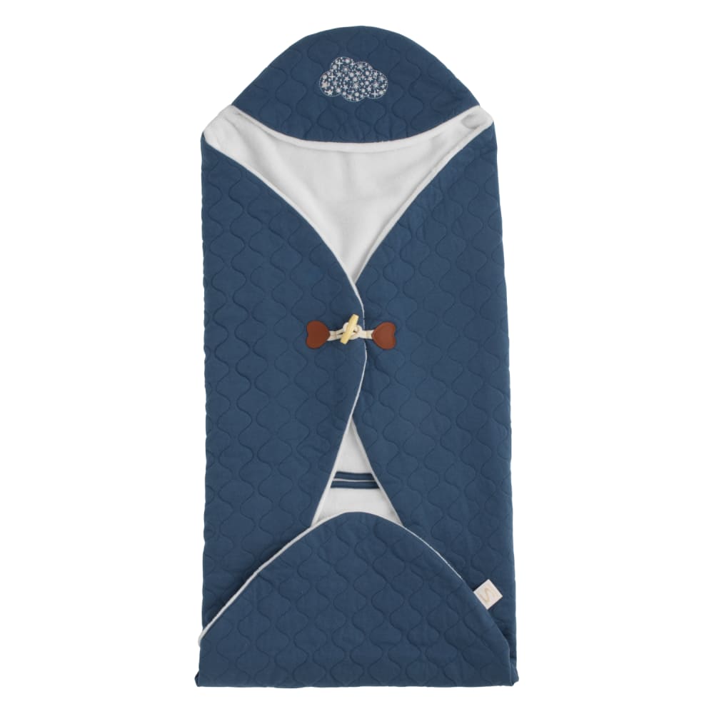 Sauthon Nomadendecke mit Kapuze aus gesteppter Baumwolle BLAU BAUMWOLLE Baby