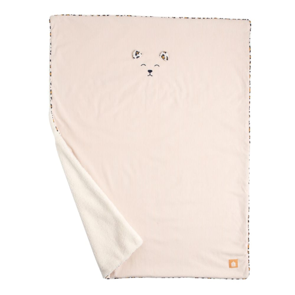 Couverture bébé en velours cotelé et polaire