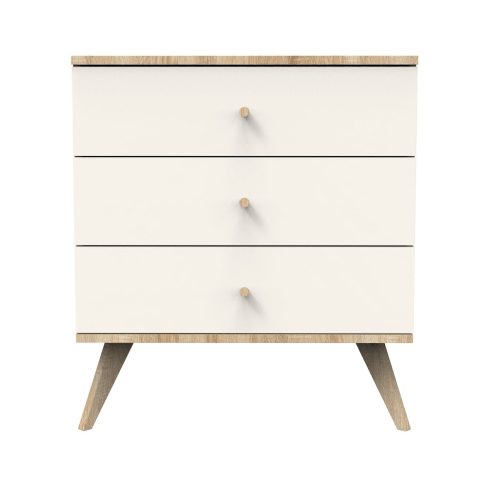 Commode 3 tiroirs avec pieds bois