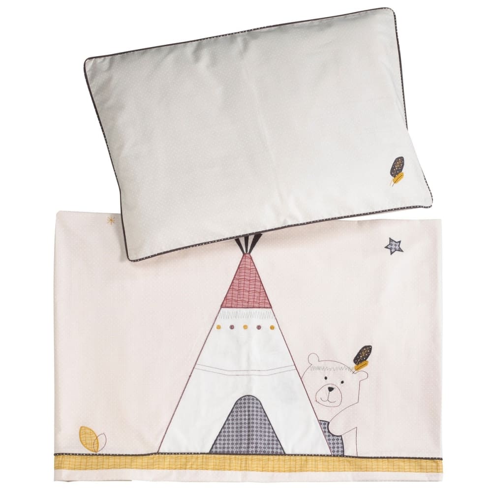 Housse de couette et taie en coton