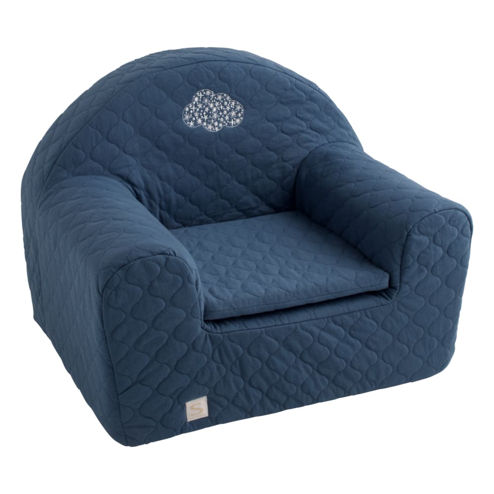 Fauteuil club pour enfant en coton matelassé