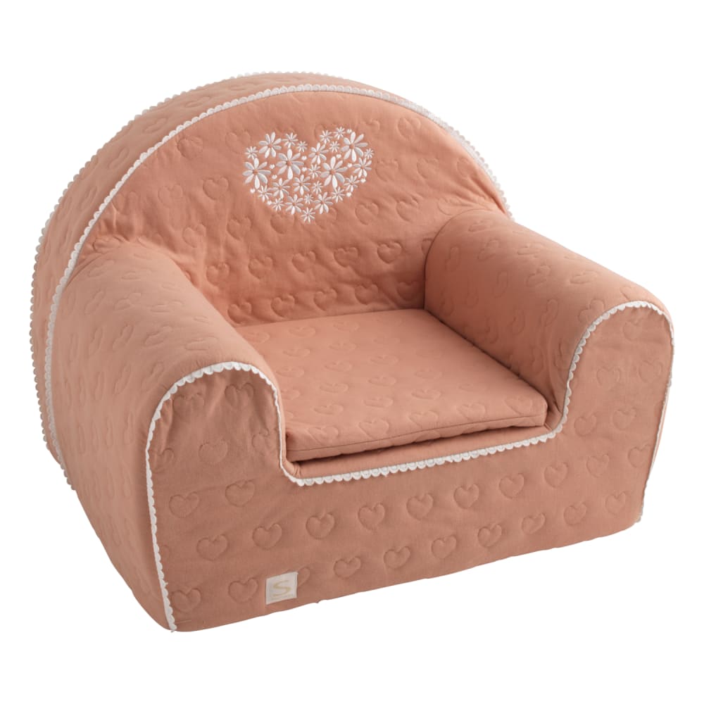 Fauteuil club pour enfant en coton matelassé
