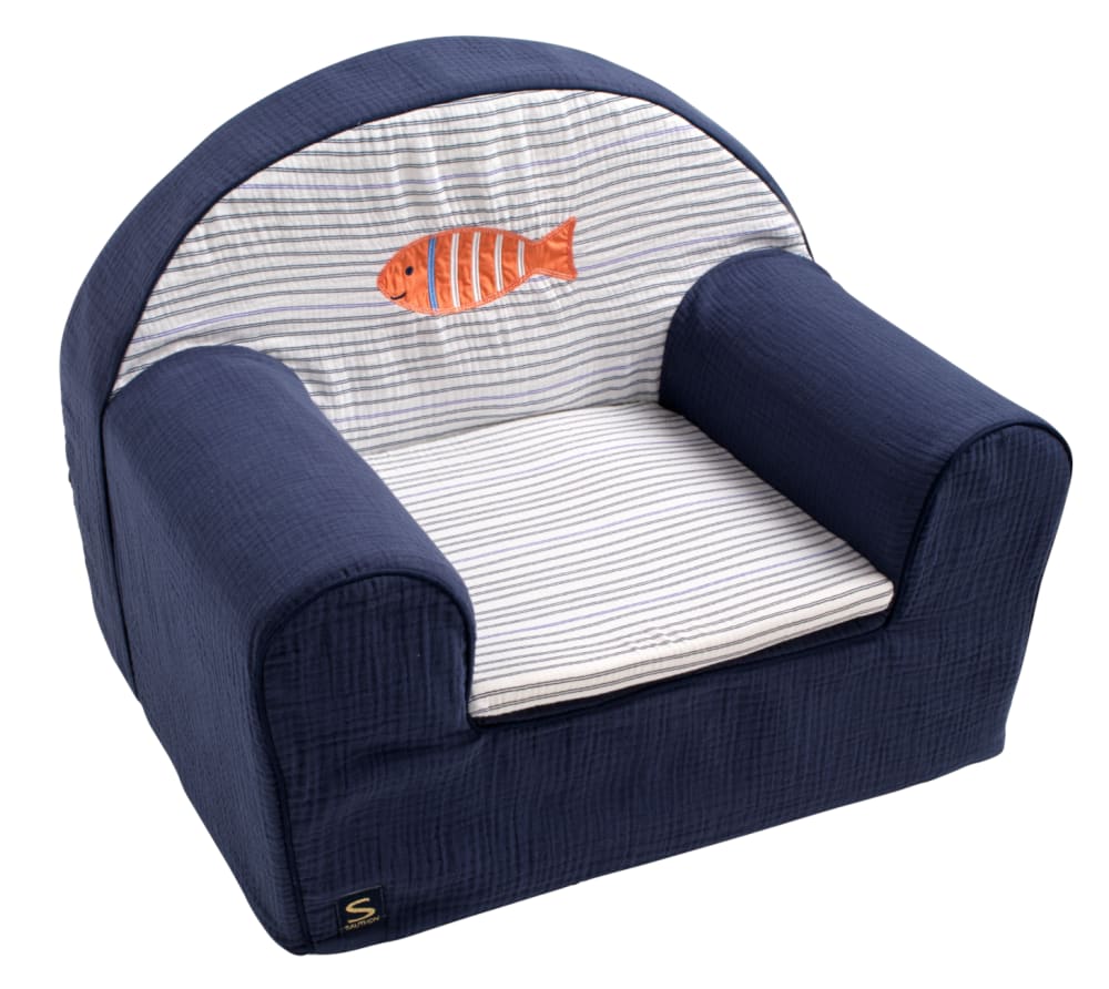 Fauteuil club enfant en gaze de coton
