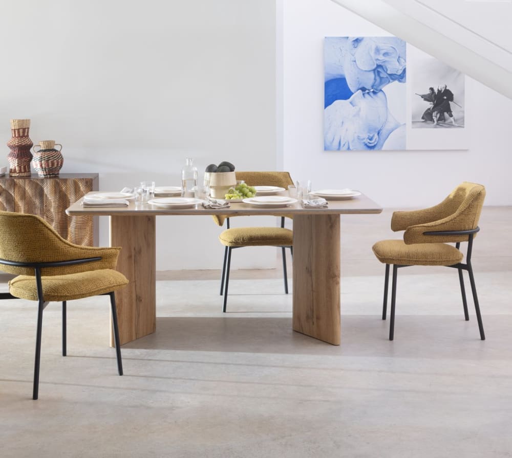 Rechteckiger Tisch 200x100 mit Keramikplatte - Maisons Du Monde