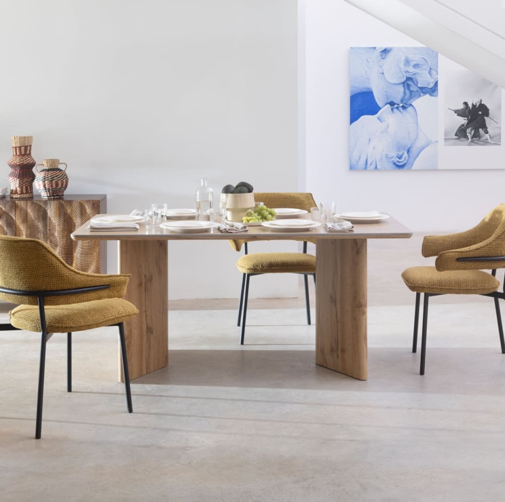 Rechteckiger Tisch 160x90 mit Keramikplatte - Maisons Du Monde