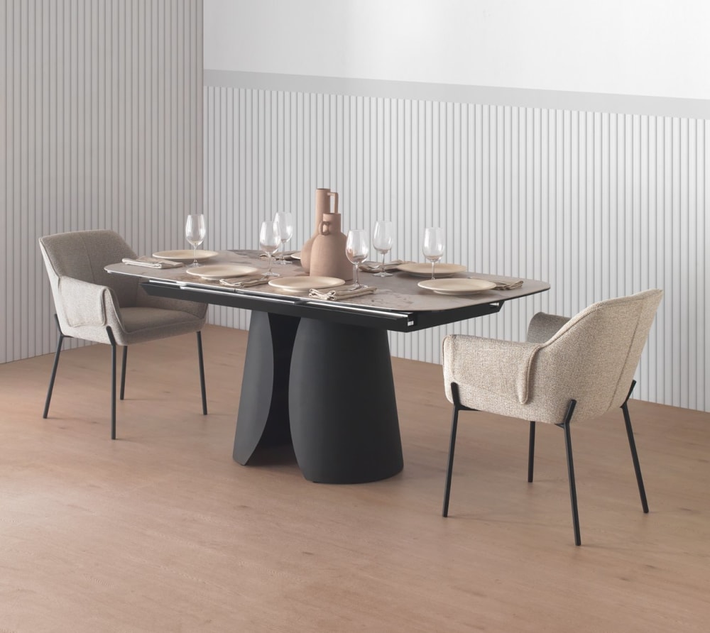 Ausziehbarer Tisch 180/240 x 95 mit Keramikplatte - Maisons Du