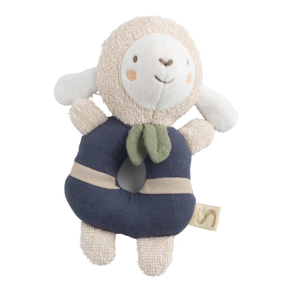 Sauthon Baby-Rassel aus Bio-Baumwolle BLAU BAUMWOLLE Baby