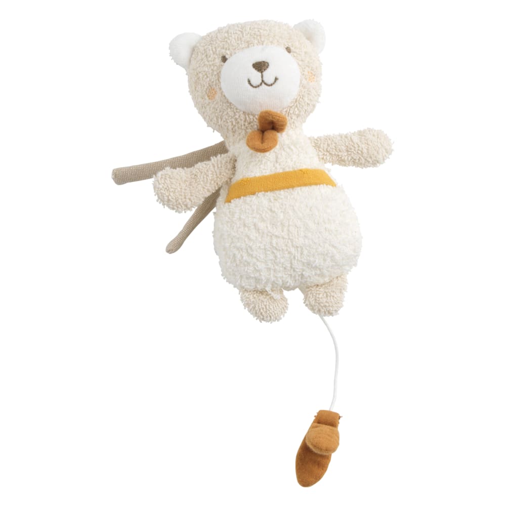 Sauthon Plüschtier Mini Musical aus Bouclé Bio-Baumwolle BEIGE BAUMWOLLE Baby