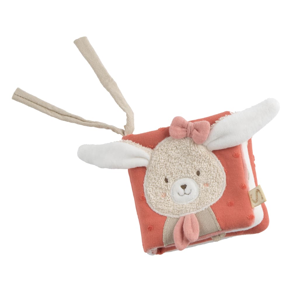 Sauthon Baby-Erwachungsbuch aus Bio-Baumwolle ROSA BAUMWOLLE Baby