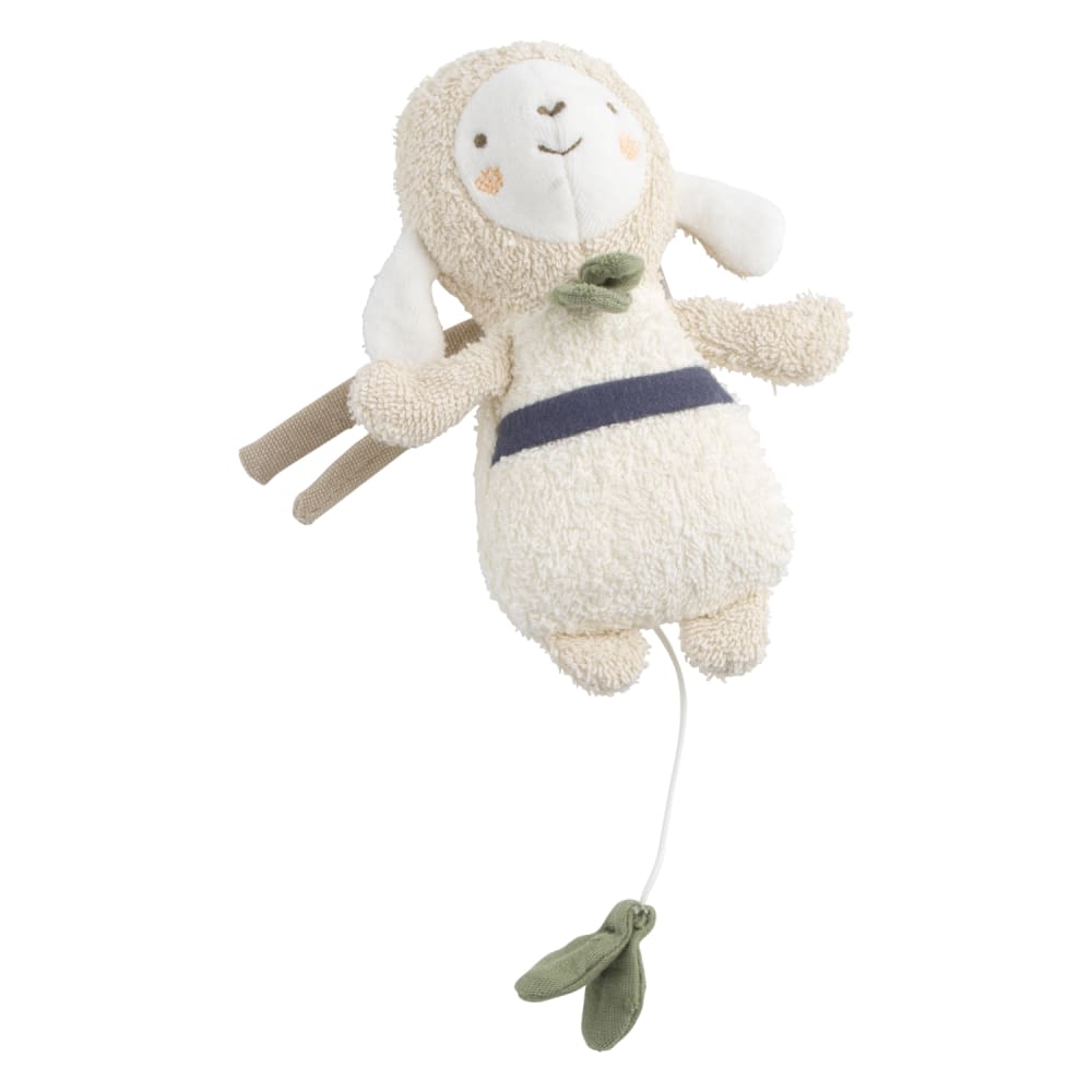 Sauthon Plüschtier Mini Musical aus Bouclé Bio-Baumwolle BEIGE BAUMWOLLE Baby