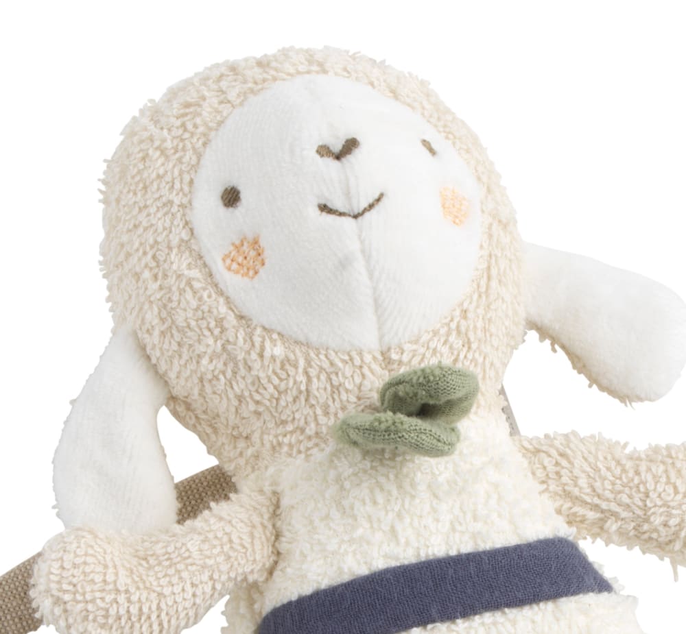 Peluche mini musical en bouclette coton bio - Maisons du Monde