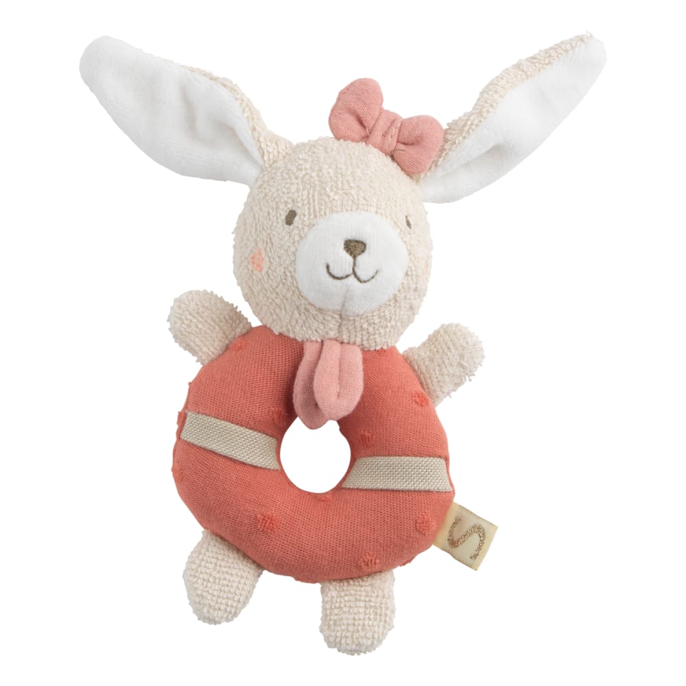 Sauthon Baby-Rassel aus Bio-Baumwolle ROSA BAUMWOLLE Baby