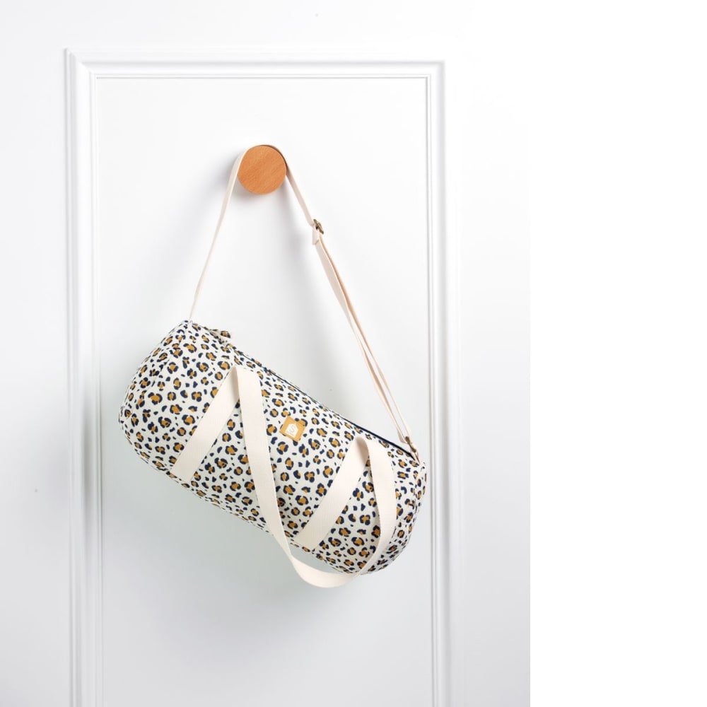 Bowlingtasche aus Baumwollgaze mit Leopardenmuster - Maisons Du