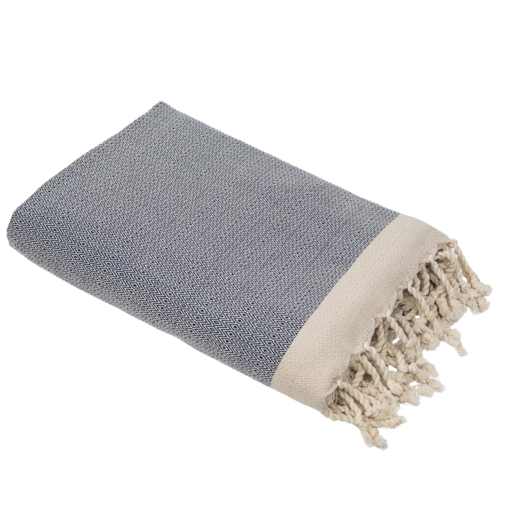 Plaid coton bleu 130x170