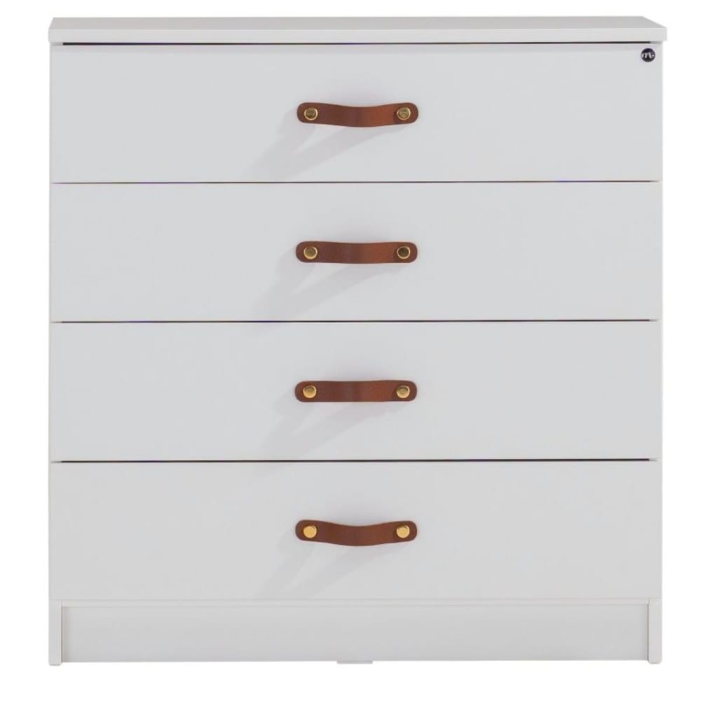 Commode 4 tiroirs blanc 87.7x85.2x44.8cm