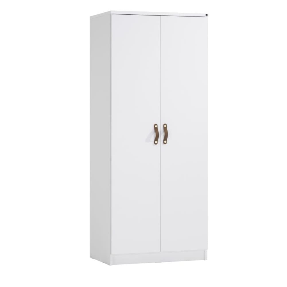 Armoire 2 portes blanc 204.1x84.4x53.2cm