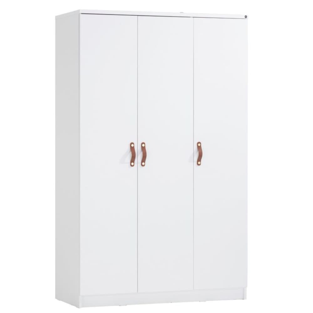 Armoire 3 portes blanc 204.1x127.7x53.2cm