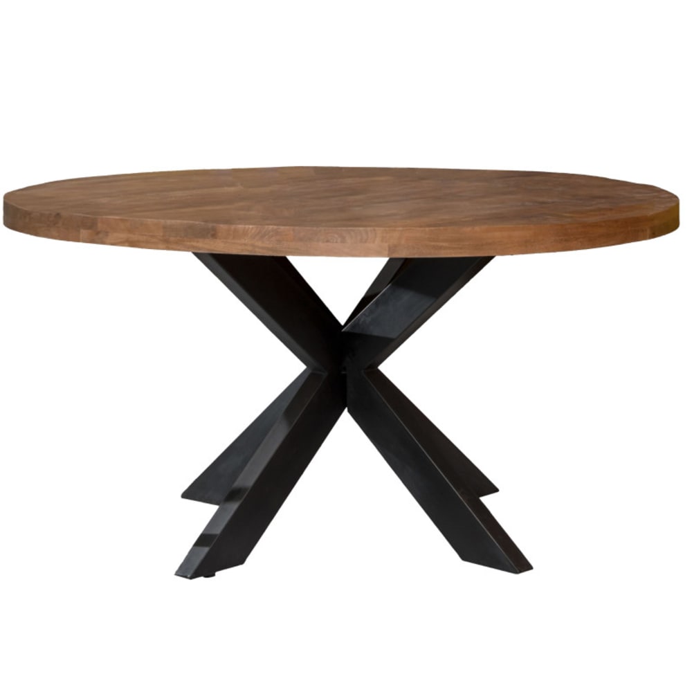 Table repas ronde 4/6 personnes d150 cm en bois massif