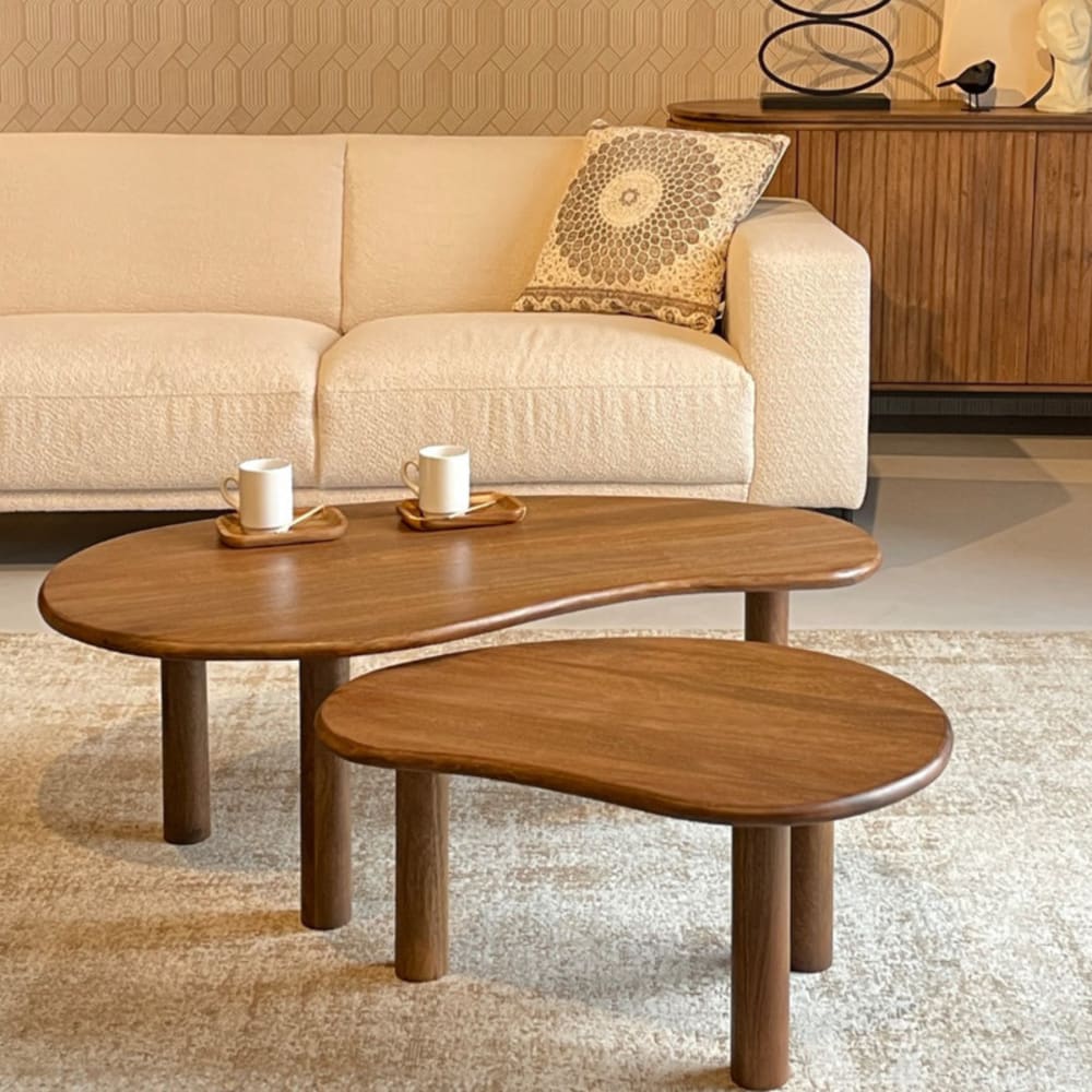 Set aus 2 Couchtischen aus Massivholz - Maisons Du Monde