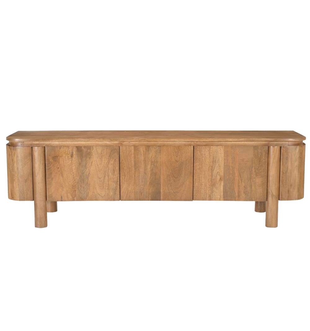 Meuble TV 170 cm en bois massif