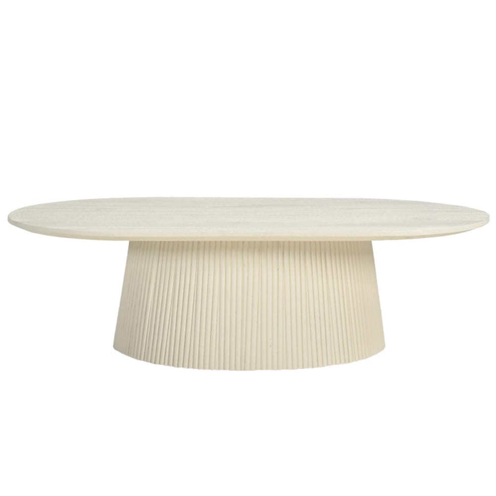Table basse en bois massif - ivoire