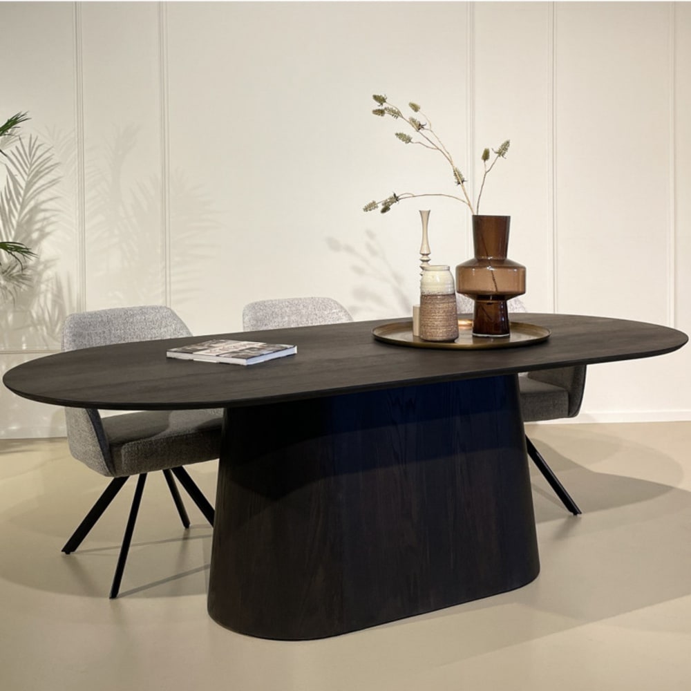 Ovaler Esstisch für 8 Personen 200 cm Expresso - Maisons Du Monde