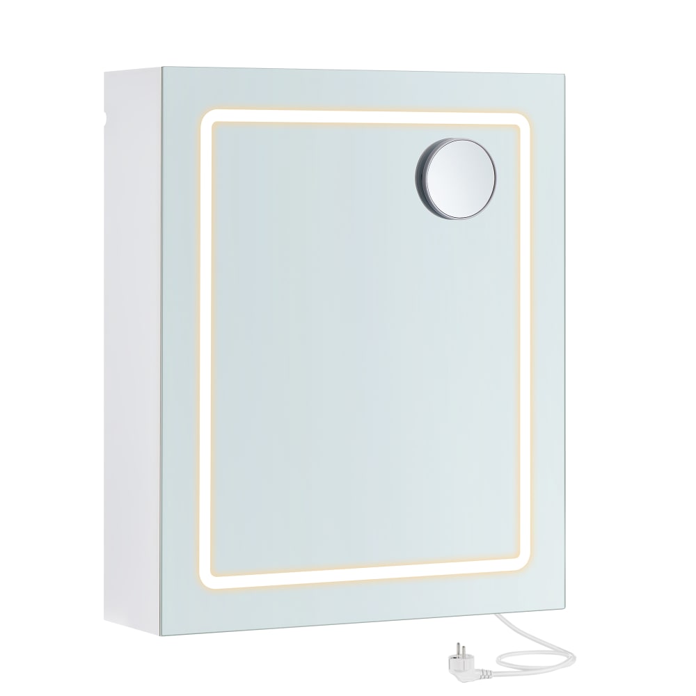 Armoire murale salle de bain avec miroir 16,5 x 50 x 60 cm blanc