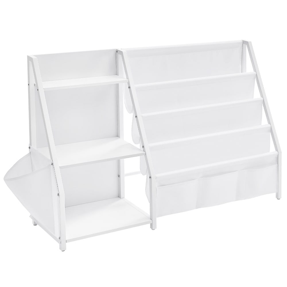 Bibliothèque pour enfant à 3 niveaux à livres 108.5 x 30 x 75 cm blanc (SONGMICS) - Image 1