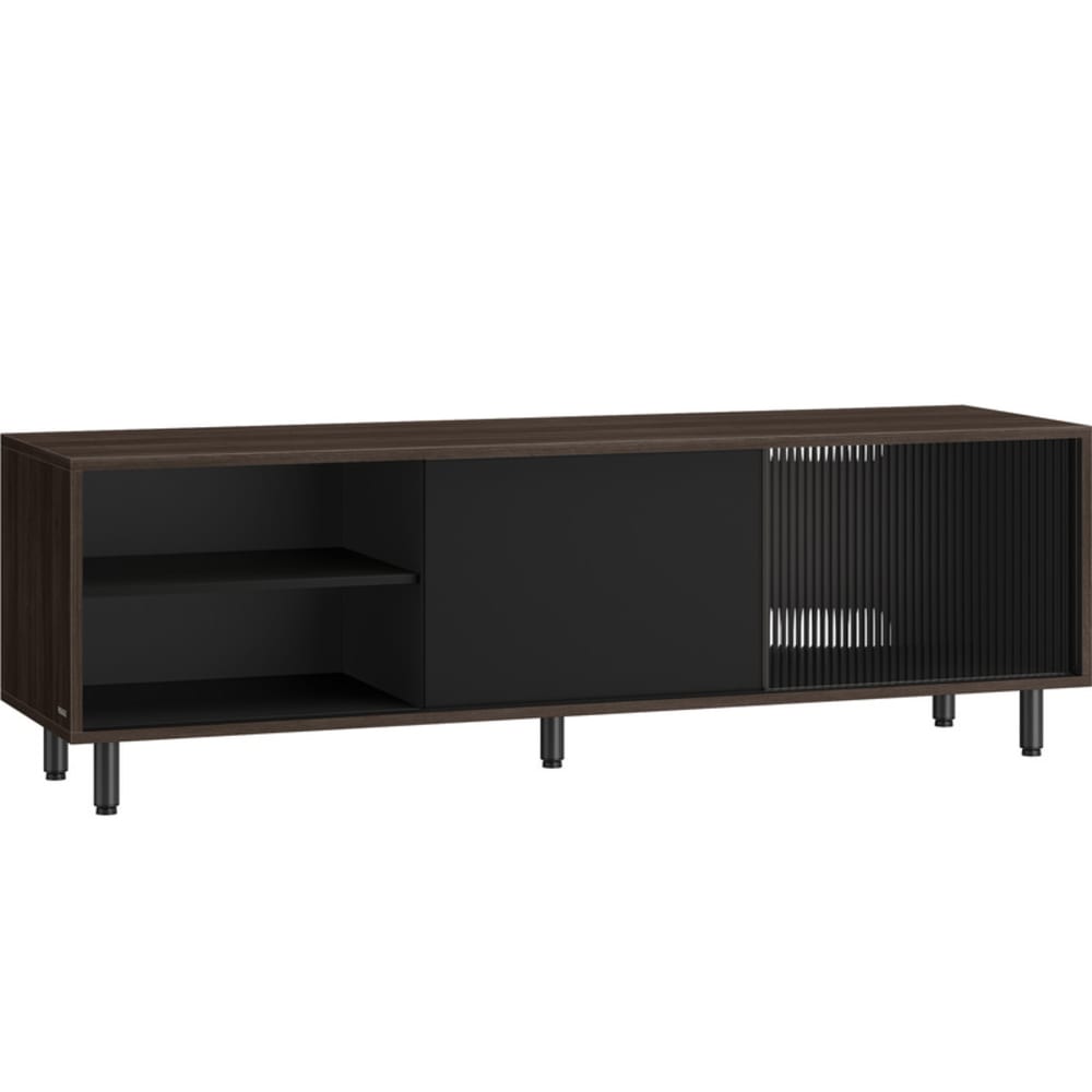 Meuble tv snapsemble montage super 140 x 39 x 45 cm marron et noir