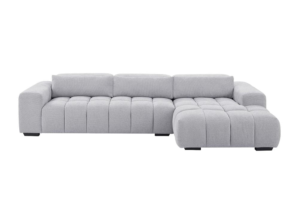 Canapé d'angle polyester 5 places gris Canapé d'angle polyester 5 places gris