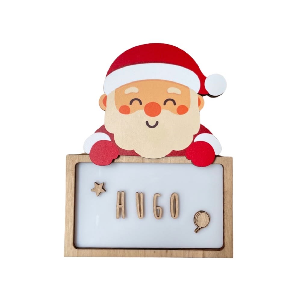 Vintiun Anpassbare Lampe - Weihnachtsmann ROT HOLZ Kinder